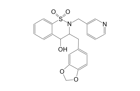 2H-1,2-benzothiazin-4-ol, 3-(1,3-benzodioxol-5-ylmethyl)-3,4-dihydro-2-(3-pyridinylmethyl)-, 1,1-dioxide