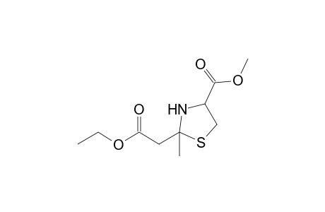Methyl 2-methyl-2-(ethoxycarbonylmethyl)thiazolidine-4-carboxylate