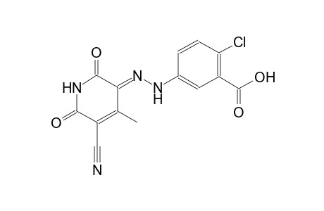 2-chloro-5-[(2E)-2-(5-cyano-4-methyl-2,6-dioxo-1,6-dihydro-3(2H)-pyridinylidene)hydrazino]benzoic acid