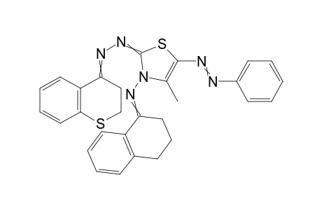 (3,4-Dihydro-2H-naphthalen-1-ylidene)-[4-methyl-5-phenylazo-2-(thiochroman-4-ylideneazo)-thiazol-3-yl]-amine