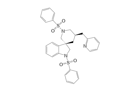 (3R)-N,N'-Bis(Phenylsulfonyl)-5'(R)-(2-pyridylmethyl)spiro[2,3-dihydro-1H-indole-3,3'-piperidine]