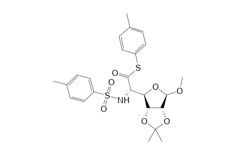 4'-Methylphenyl[Methyl 2,3-O-isopropylidene-5-(toluene-4-sulfonamido)-5-deoxy-.beta.,D-allofuranoside]thiouronate