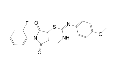 1-(2-fluorophenyl)-2,5-dioxo-3-pyrrolidinyl N'-(4-methoxyphenyl)-N-methylimidothiocarbamate