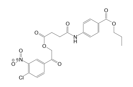 benzoic acid, 4-[[4-[2-(4-chloro-3-nitrophenyl)-2-oxoethoxy]-1,4-dioxobutyl]amino]-, propyl ester