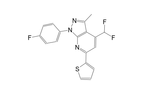 1H-pyrazolo[3,4-b]pyridine, 4-(difluoromethyl)-1-(4-fluorophenyl)-3-methyl-6-(2-thienyl)-