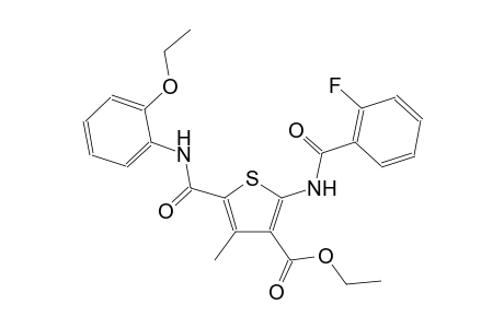 3-thiophenecarboxylic acid, 5-[[(2-ethoxyphenyl)amino]carbonyl]-2-[(2-fluorobenzoyl)amino]-4-methyl-, ethyl ester