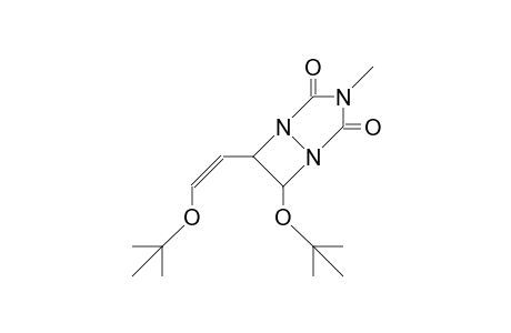 cis-6-(cis-2-T-Butoxy-ethenyl)-7-T-butoxy-3-methyl-1,3,5-triaza-bicyclo(3.2.0)nonane-2,4-dione