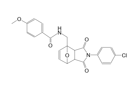 N-((2-(4-chlorophenyl)-1,3-dioxo-2,3,3a,4,7,7a-hexahydro-1H-4,7-epoxyisoindol-4-yl)methyl)-4-methoxybenzamide