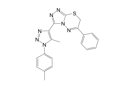7H-3-[5-Methyl-1-(4-methylphenyl)-1,2,3-triazol-4-yl]-1,2,3-triazol-4-yl]-6-phenyl-s-triazolo[3,4-b]-1,3,4-thiadiazine
