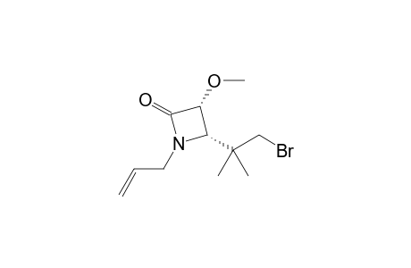 cis-1-Allyl-4-[(2-bromo-1,1-dimethyl)ethyl]-3-methoxyazetidin-2-one