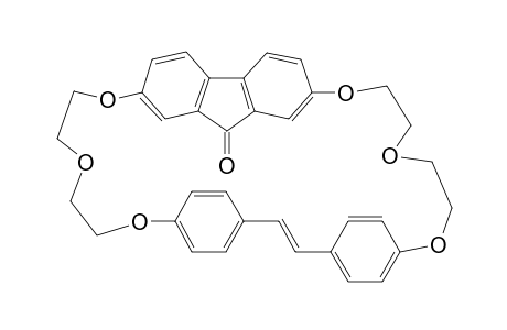 2,7-(1,3,5,15,17,19-hexaoxa-6,9;12,15-diethenylenecycloheneicos-6,8,10,12,14-pentaene)dibenzo[b,d]furan-9-one [crowno-6-cyclophane]