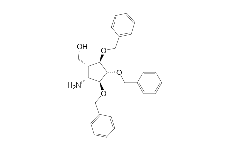 (1L)-(1,2,4/3,5)-2-Amino-3,4,5-tri-O-benzyl-1-hydroxymethyl-3,4,5-cyclopentantriol