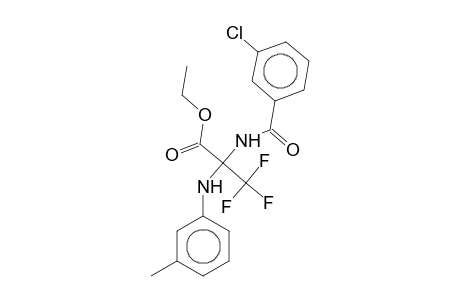 Ethyl 2-[(3-chlorobenzoyl)amino]-3,3,3-trifluoro-2-(3-toluidino)propanoate