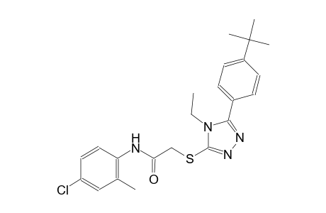 2-{[5-(4-tert-butylphenyl)-4-ethyl-4H-1,2,4-triazol-3-yl]sulfanyl}-N-(4-chloro-2-methylphenyl)acetamide