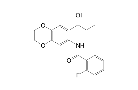 2-Fluoro-N-[7-(1-hydroxypropyl)-2,3-dihydro-1,4-benzodioxin-6-yl]benzamide