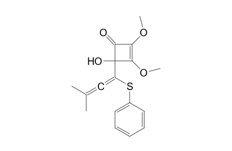 2,3-Dimethoxy-4-(3-methyl-1-phenylsulfanyl-buta-1,2-dienyl)-4-oxidanyl-cyclobut-2-en-1-one