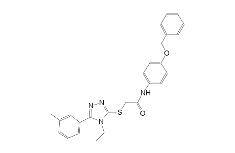 N-[4-(benzyloxy)phenyl]-2-{[4-ethyl-5-(3-methylphenyl)-4H-1,2,4-triazol-3-yl]sulfanyl}acetamide
