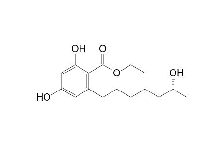 2,4-Dihydroxy-6-[(6R)-6-hydroxyheptyl]benzoic acid ethyl ester