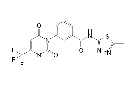 3-[3-methyl-2,6-dioxo-4-(trifluoromethyl)pyrimidin-1-yl]-N-(5-methyl-1,3,4-thiadiazol-2-yl)benzamide