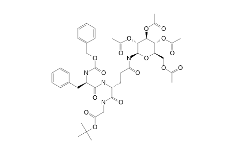 TERT.-BUTYL_N-(BENZYLOXYCARBONYL)-PHENYLALANYL-N'-(2,3,4,6-TETRA-O-ACETYL-BETA-D-GLUCOPYRANOSYL)-GLUTAMINYLGLYCINATE
