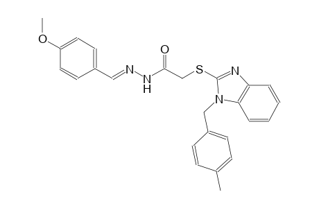 acetic acid, [[1-[(4-methylphenyl)methyl]-1H-benzimidazol-2-yl]thio]-, 2-[(E)-(4-methoxyphenyl)methylidene]hydrazide