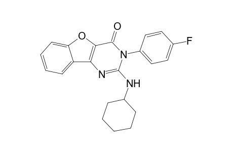 3-(4-Fluorophenyl)-2-(cyclohexylamino)benzofuro[3,2-d]pyrimidin-4(3H)-one