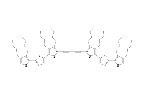 3,4-dibutyl-2-[4-[3,4-dibutyl-5-[5-(3,4-dibutyl-2-thienyl)-2-thienyl]-2-thienyl]buta-1,3-diynyl]-5-[5-(3,4-dibutyl-2-thienyl)-2-thienyl]thiophene