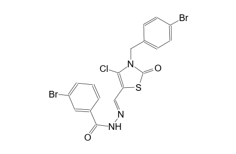 3-bromo-N'-{(E)-[3-(4-bromobenzyl)-4-chloro-2-oxo-2,3-dihydro-1,3-thiazol-5-yl]methylidene}benzohydrazide