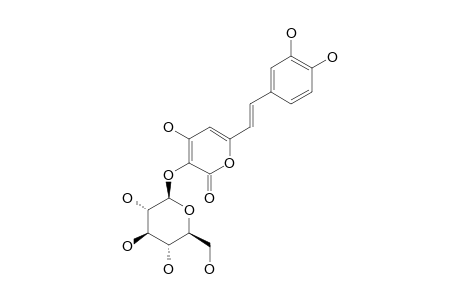 EQUISETUMPYRONE;3,4-DIHYDROXY-6-(3',4'-DIHYDROXY-E-STYRYL)-2-PYRONE-3-O-BETA-D-GLUCOPYRANOSIDE