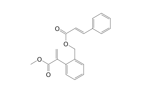 Benzeneacetic acid, alpha-methylene-2-[[(1-oxo-3-phenyl-2-propenyl)oxy]methyl]-, methyl ester, (E)-