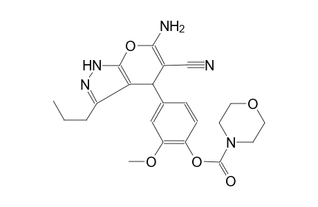 4-(6-amino-5-cyano-3-propyl-1,4-dihydropyrano[2,3-c]pyrazol-4-yl)-2-methoxyphenyl 4-morpholinecarboxylate