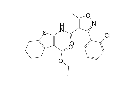benzo[b]thiophene-3-carboxylic acid, 2-[[[3-(2-chlorophenyl)-5-methyl-4-isoxazolyl]carbonyl]amino]-4,5,6,7-tetrahydro-, ethyl ester