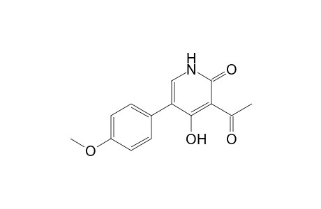3-Acetyl-4-hydroxy-5-(p-methoxyphenyl)-2(1h)-pyridone