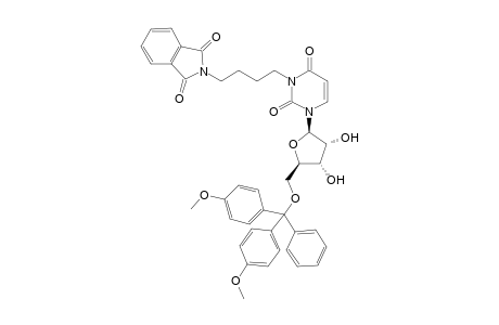 2-[4-(3-{(2R,3R,4S,5R)-5-[Bis-(4-methoxy-phenyl)-phenyl-methoxymethyl]-3,4-dihydroxy-tetrahydrofuran-2-yl}-2,6-dioxo-3,6-dihydro-2H-pyrimidin-1-yl)-butyl]-isoindole-1,3-dione