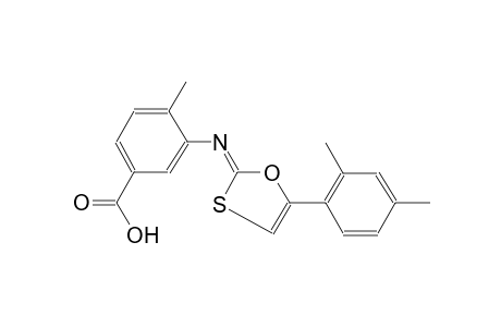 benzoic acid, 3-[[(2Z)-5-(2,4-dimethylphenyl)-1,3-oxathiol-2-ylidene]amino]-4-methyl-