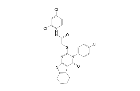 2-{[3-(4-chlorophenyl)-4-oxo-3,4,5,6,7,8-hexahydro[1]benzothieno[2,3-d]pyrimidin-2-yl]sulfanyl}-N-(2,4-dichlorophenyl)acetamide