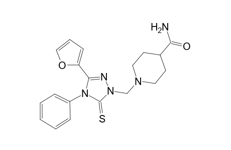 1-[[3-(2-furanyl)-4-phenyl-5-sulfanylidene-1,2,4-triazol-1-yl]methyl]-4-piperidinecarboxamide