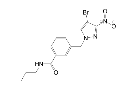 3-[(4-bromo-3-nitro-1H-pyrazol-1-yl)methyl]-N-propylbenzamide