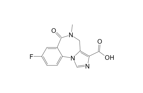 8-Fluoranyl-5-methyl-6-oxidanylidene-4H-imidazo[1,5-a][1,4]benzodiazepine-3-carboxylic acid