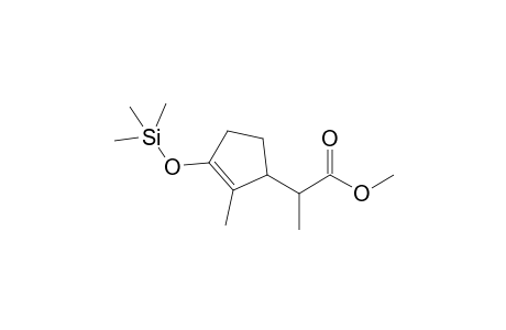 2-(2-Methyl-3-trimethylsilyloxycyclopent-2-enyl)propionic acid methyl ester
