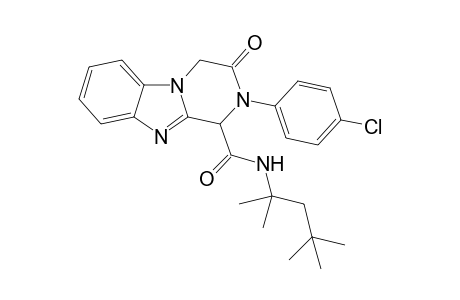 3-Oxo-2-(4-chlorophenyl)-N-(1,1,3,3-tetramethylbutyl)-1,2,3,4-tetrahydropyrazino[1,2-a]benzimidazole-1-carboxamide