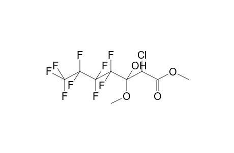 2-CHLORO-4,4,5,5,6,6,7,7,7-NONAFLUORO-3-METHOXY-3-HYDROXYHEPTANOICACID, METHYL ESTER