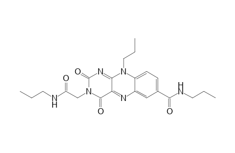 2,4-bis(oxidanylidene)-3-[2-oxidanylidene-2-(propylamino)ethyl]-N,10-dipropyl-benzo[g]pteridine-7-carboxamide