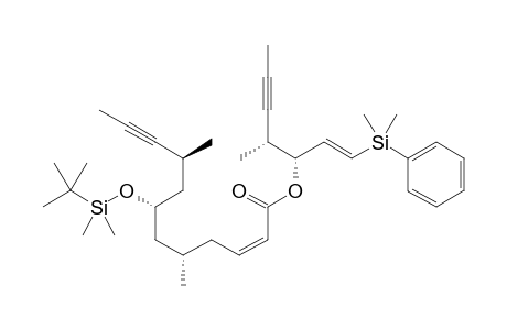 (3R,4R,E)-1-(Dimethyl(phenyl)silyl)-4-methylhept-1-en-5-yn-3-yl-(5S,7S,9S,Z)-7-((tert-butyldimethylsilyl)oxy)-5,9-dimethyldodec-2-en-10-ynoate