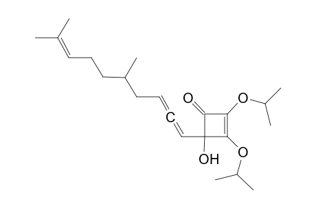 4-Hydroxy-2,3-diisopropoxy-4-[5,9-dimethyldec-8-en-1,2-dienyl)-2-cyclobuten-1-one