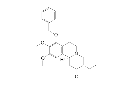 3alpha-ethyl-8-benzyoxy-9,10-dimethoxy-1,3,4,6,7,11balpha-hexahydrobenzo[a]quinolizin-2-one