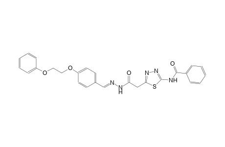 N-[5-(2-oxo-2-{(2E)-2-[4-(2-phenoxyethoxy)benzylidene]hydrazino}ethyl)-1,3,4-thiadiazol-2-yl]benzamide