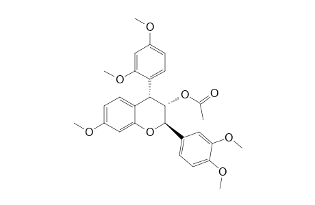 2H-1-Benzopyran-3-ol, 4-(2,4-dimethoxyphenyl)-2-(3,4-dimethoxyphenyl)-3,4-dihydro-7-methoxy-, acetate, [2R-(2.alpha.,3.beta.,4.beta.)]-