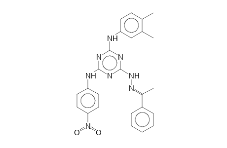 2-(4-Nitroanilino)-4-[(1-phenylethylidene)hydrazino]-6-(3,4-xylidino)-1,3,5-triazine