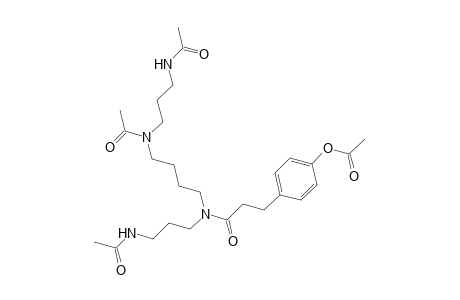 Benzenepropanamide, N-[4-[acetyl[3-(acetylamino)propyl]amino]butyl]-N-[3-(acetylamino)propyl]-4-(acetyloxy)-